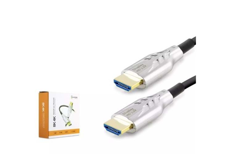 HADRON HDX2049 HDMI KABLO PVC 8K 60HZ 2.1V OPTIC OD8.0 20M SİYAH
