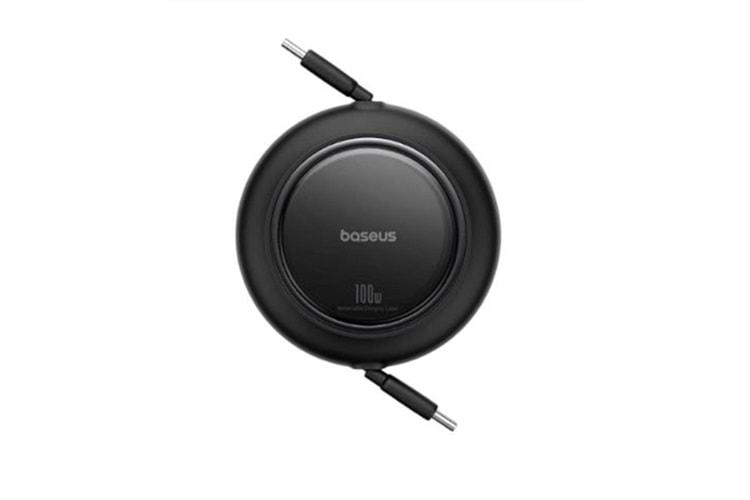 Baseus P10364500113-00 Free2 Pull Mini Kablolu USB-C 100W Şarj Kablosu Siyah