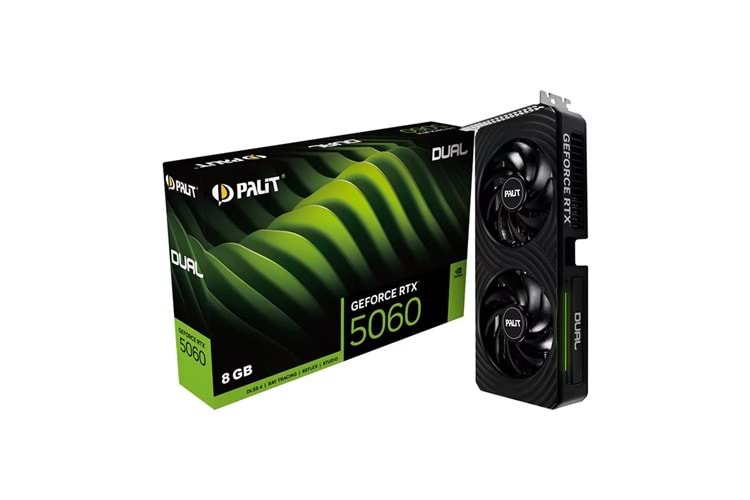 Palit GeForce RTX5060 Dual 8GB 128Bit GDDR7 NE75060019P1-GB2063D Ekran Kartı