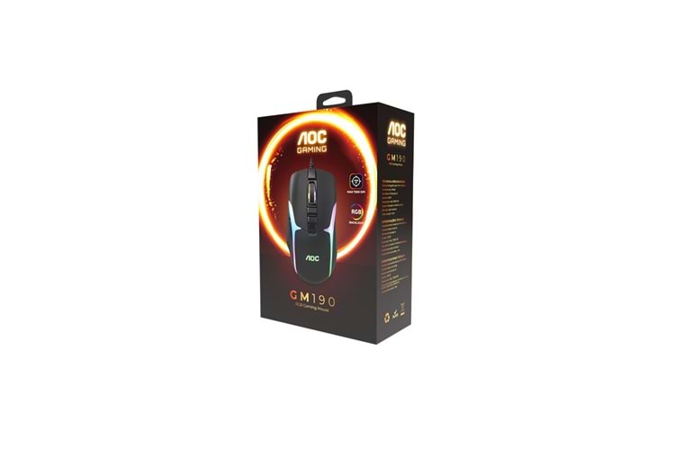 AOC GM190B-LA Kablolu RGB Gaming Mouse