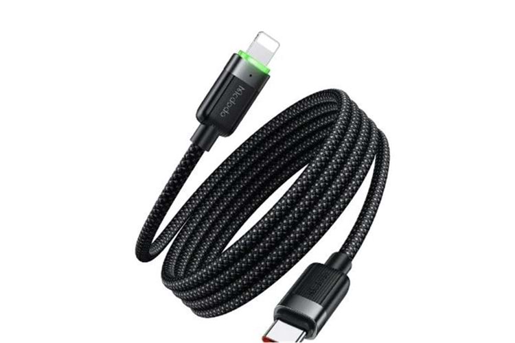 MCDODO CA-2010 36W USB-C TO LIGHTNING MANYETİK SARILABİLİR KABLO - 1.2 M SİYAH