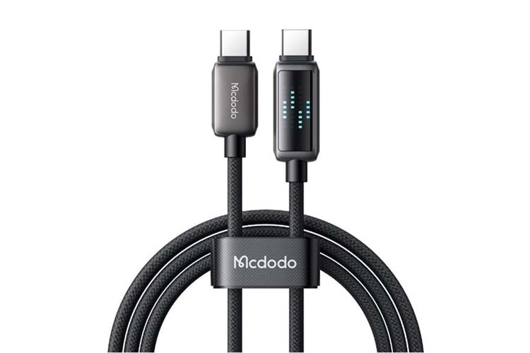 MCDODO CA-2630 36W USB-C TO LIGHTNİNG ŞARJ HIZ GÖSTERGELİ ŞARJ VE DATA KABLOSU- 1.2 M SİYAH