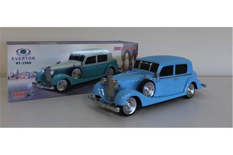 EVERTON RT-1960 Emerald (Zümrüt Yeşi)l Arabalı Bluetooth Fm-Usb-Tf-Aux Şarjlı Nostaljik Radyo