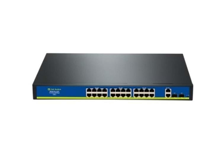 Nova HIF2422GBL-C 16 Port Poe+ 10-100 Mbps 2 Port 10-100-1000 Mbps 2 SFP Switch