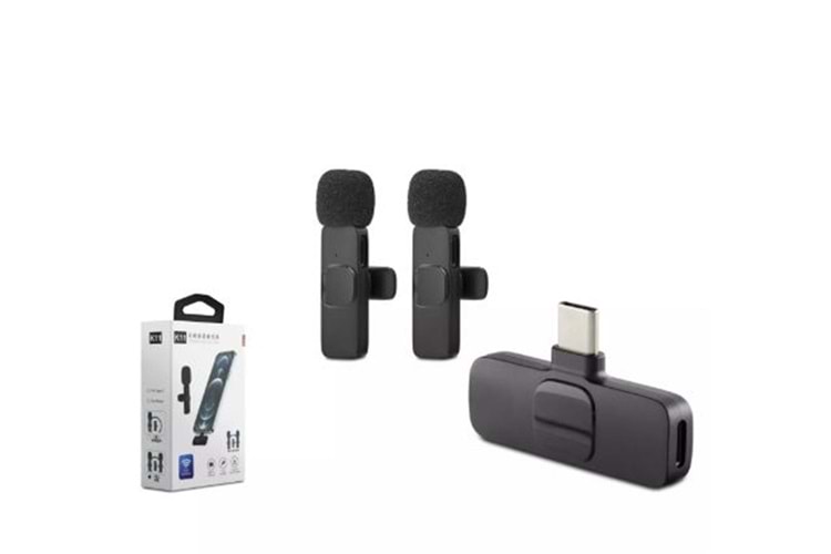 Hadron Hdx2788 Kablosuz 2-Mikrofon Type-C Siyah