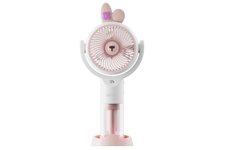 Asonic AFN26 Beyaz 500mAh 2 Kademe (Püskürtme Fonksiyon) Nemlendirici Sprey USB Fan Şarjlı