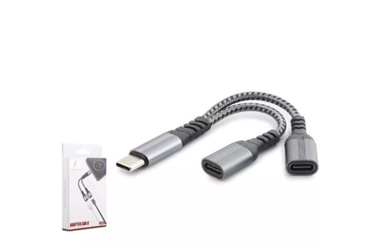Hadron Gj-017 Type-C To 2-Type-C F Kablo Car Şarj 100W Siyah