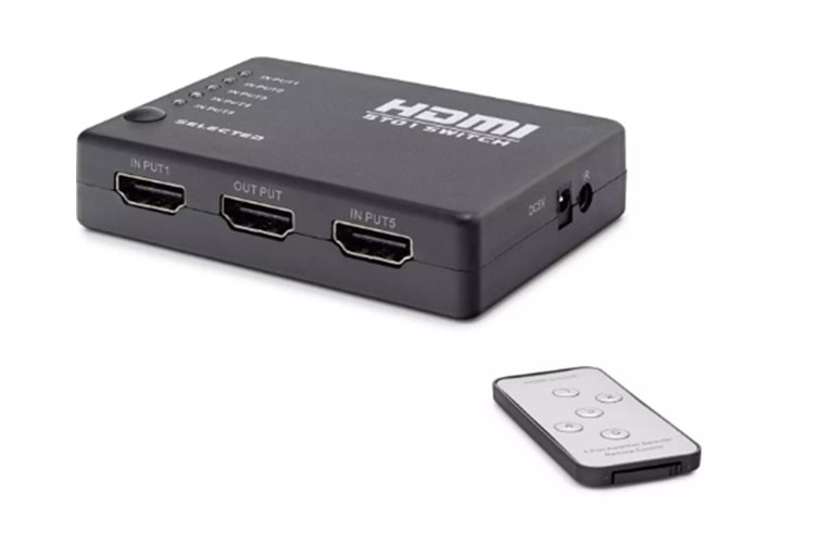 Hadron Hdx1272 5 Port Hdmi Switch 5Giriş 1Çıkış Kumandalı