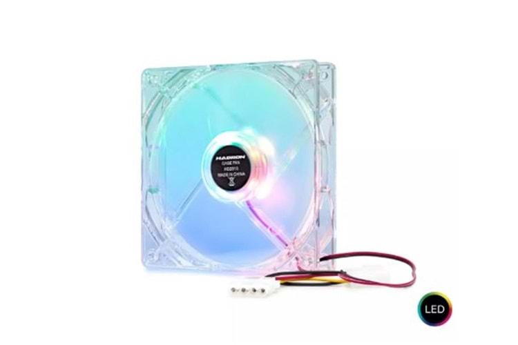 Hadron Hdx1502 Kasa Fanı 4Pin Led 12Cm Transparent