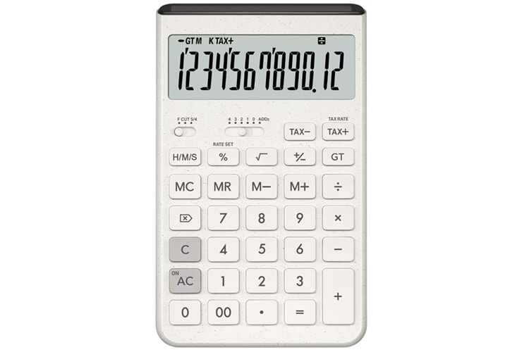 Casio JT-200T-WE 12 Hane Beyaz Masa Üstü Hesap Makinesi