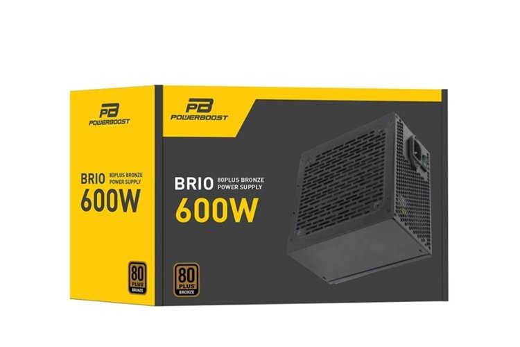 PowerBoost BST-ATX600E 600W APFC 12cm Fanlı ATX PSU (Retail Box) Güç Kaynağı