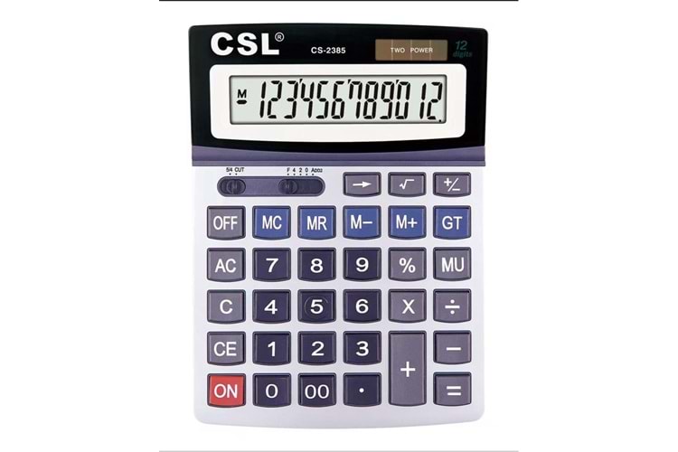 CSL CS-2385 12 Hane Masa Tipi Oynar Başlıklı Hesap Makinesi