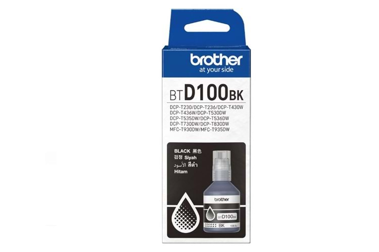Brother BTD100BK Black Siyah 7.500 Sayfa Şişe Mürekkep DCP-T230-T430-T530-T730-T830 MFC-T930-T935