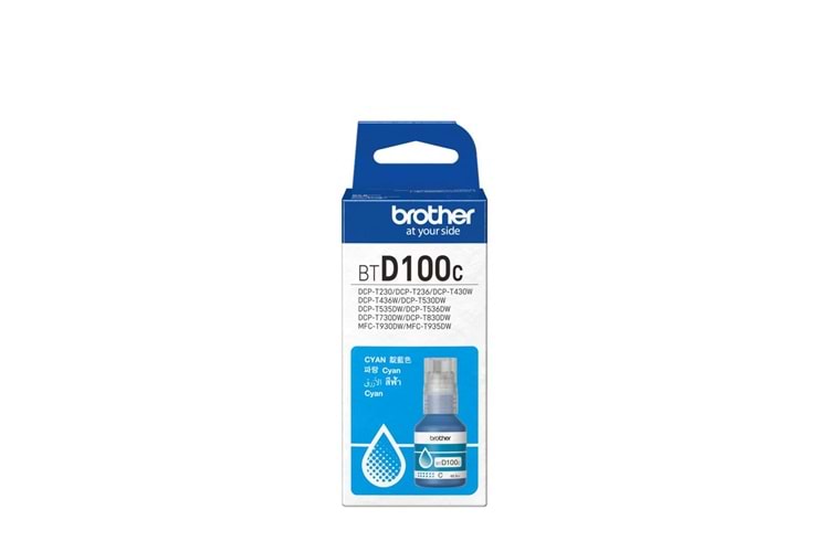 Brother BTD100C Cyan Mavi 5.000 Sayfa Şişe Mürekkep DCP-T230-T430-T530-T730-T830 MFC-T930-T935