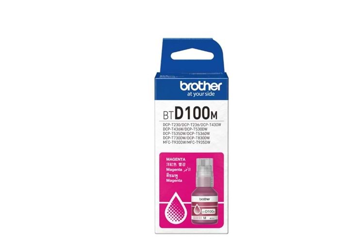 Brother BTD100M Magenta Kırmızı 5.000 Sayfa Şişe Mürekkep DCP-T430-T530-T730-T830 MFC-T930-T935