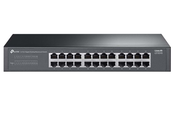 Tp-Link LS1024G 24 Port 10-100-1000 Mbps Switch Metal Kasa