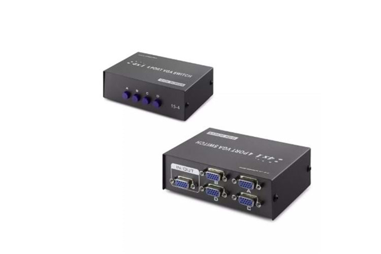 Hadron Hdx1329 4 Port Vga Switch 54Mhz 4Giriş 1Çıkış