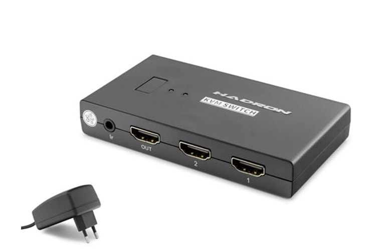 Hadron Hdx1373 2 Port + 4- Hdmi Kvm Switch Usb Hdmi Kablolu Siyah