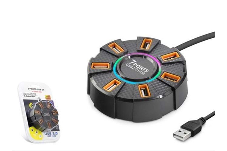 Hadron Hdx7035 Usb Hub 7-Usb 1.2M Siyah