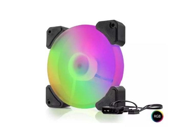 Hadron Hdx1518 12cm Kasa Fanı Performans 4Pin Rgb Siyah