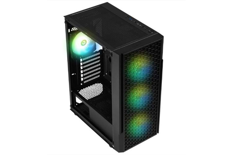 BitFenix PROTON 4-120mm FRGB Fan 600W 80 Plus Siyah 1-Usb3.0 2-Usb2.0 Tempered Glass Oyuncu Kasası