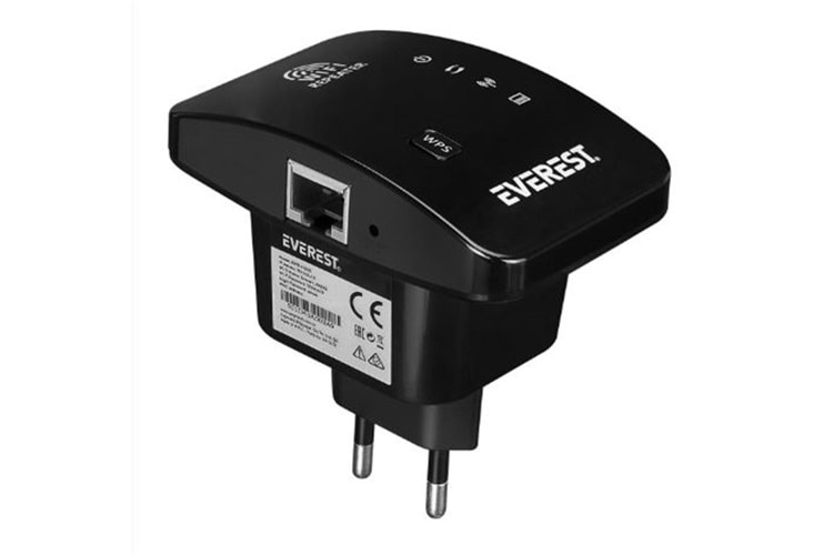 Everest EWR-N300 2.4GHz 300Mbps 1xWAN-LAN Dahili Antenli Repeater+AP Kablosuz Menzil Genişletici