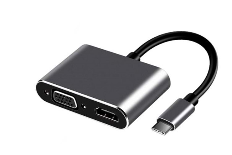 FRISBY FA-7678C Type-c - HDMI+VGA 4Kx2K Adaptör