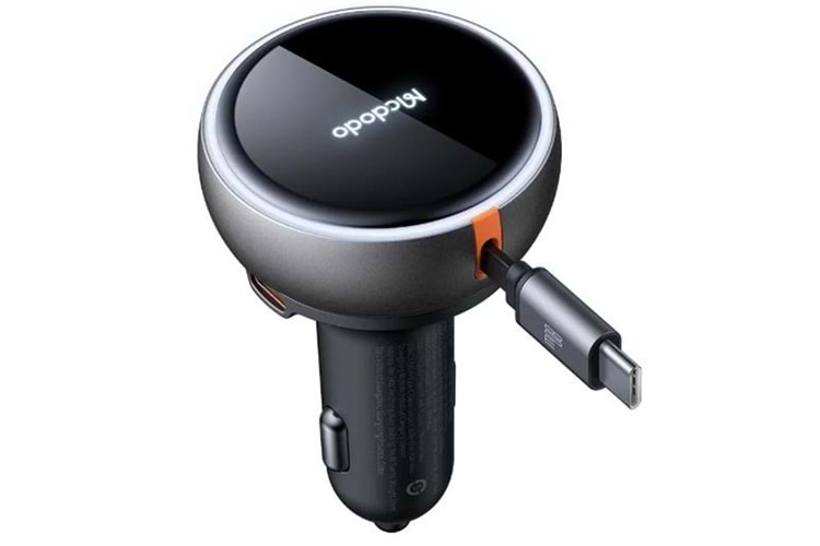 MCDODO CC-4850 80W USB-C Geri çekilebilir kablo Hızlı araç şarj cihazı