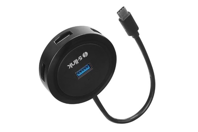 S-link SW-U340 4 Port Usb 3.0 Gri Type-C Hub