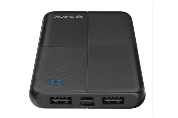 S-link IP-G12N 10000mAh Micro+Usb+ Type-C Giriş+Çıkış Siyah Taşınabilir Pil Şarj Cihazı Powerbank