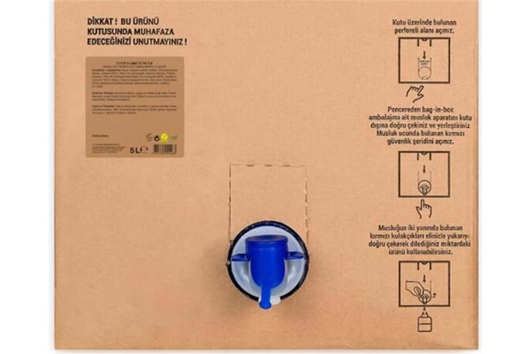 Manolya Çiçeği 5lt Doğal Zeytinyağlı Sıvı Sabun Bag in Box