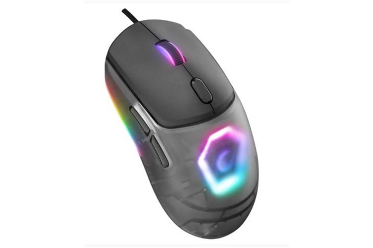 Rampage Hyalo M1 Siyah Değiştirilebilir 3 Kapaklı RGB 12000 DPI Gaming Oyuncu Mouse
