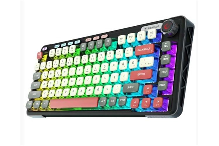 Rampage Eira Transparan Hot Swap 2.4G + BT Wireless RGB Gasket Oil Switch Türkçe Q Mekanik Klavye