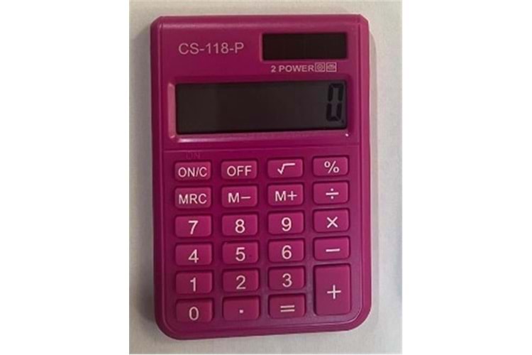 CSL CS-118-P Pembe 8 Hane Cep Tipi Hesap Makinesi