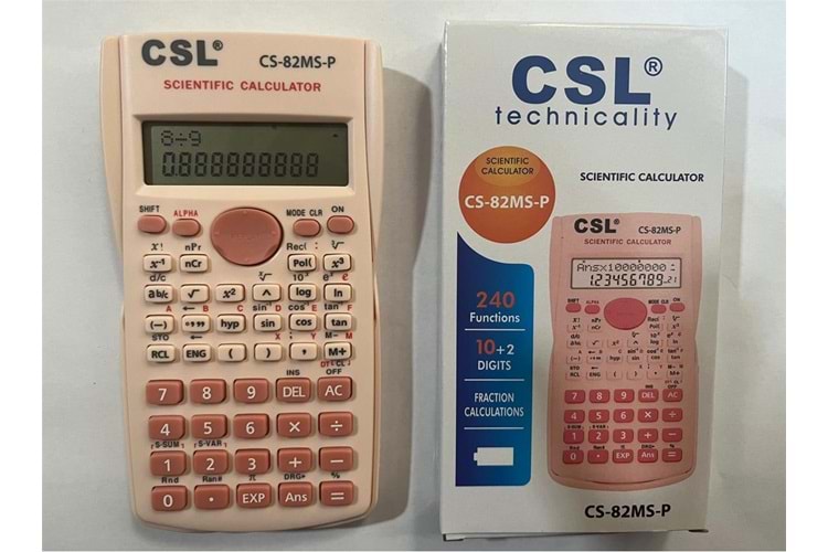 CSL CS-82MS-P Pembe Fonksiyonel Hesap Makinesi