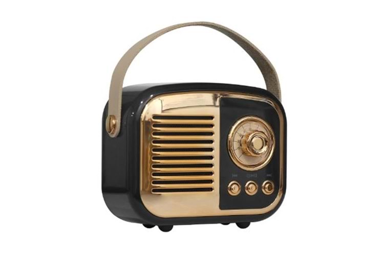 Mikado MD-24BT Echoes 3W 800mAh Siyah Usb+TF Kart+Bluetooth Destekli Klasik Retro Müzik Kutusu