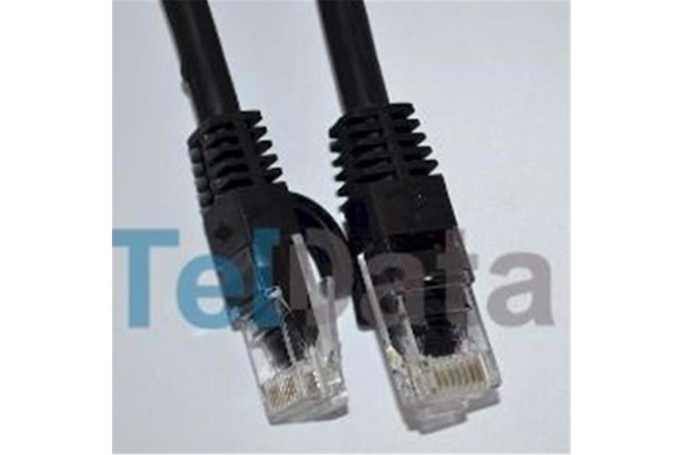 Teldata TLD-3000S Cat6 30MT Siyah Utp Patch Kablo