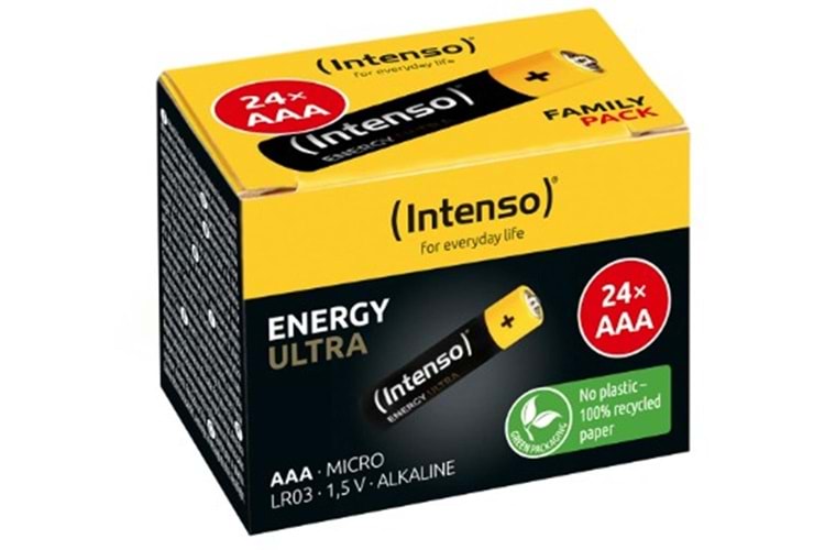 İntenso PBIN-559 LR03 AAA Boy Ultra Alkalin İnce Kalem Pil 24'lü Paket 