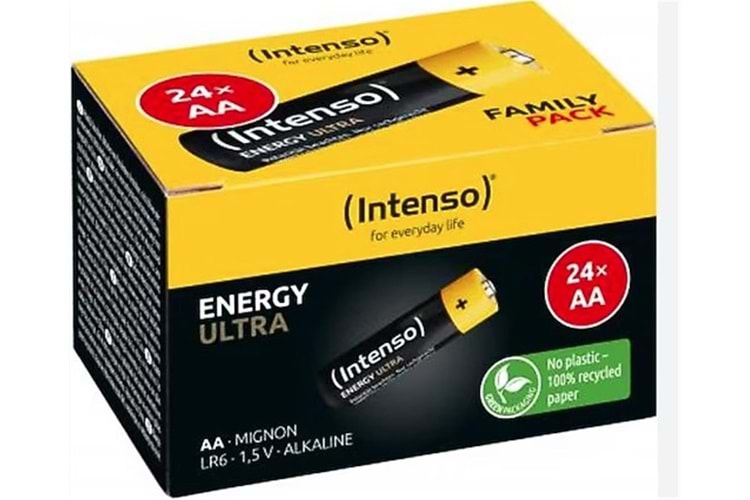 İntenso PBIN-562 LR6 AA Boy Ultra Alkalin Kalem Pil 24lü Paket 