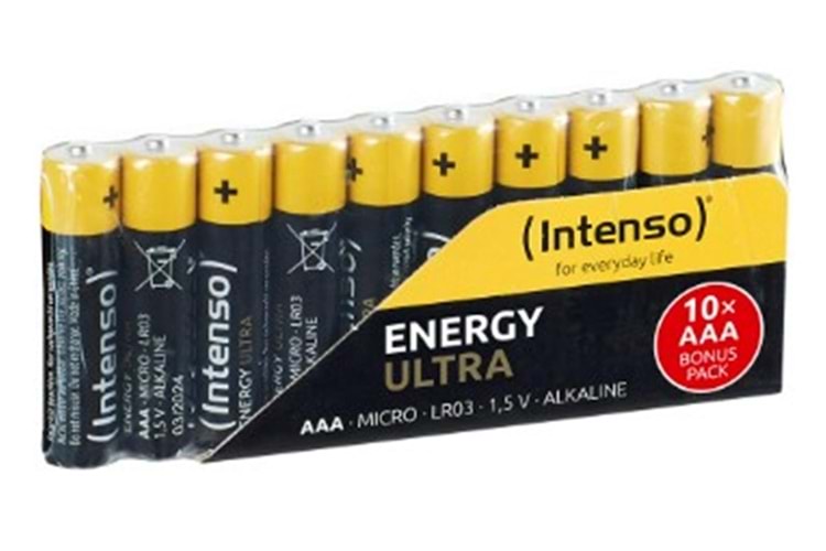 İntenso PBIN-558 LR03 AAA Boy Ultra Alkalin İnce Kalem Pil 10lu Paket 