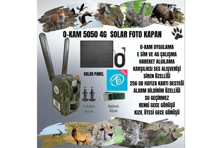 OKam O-Kam 5050 4G Solar Fotokapan