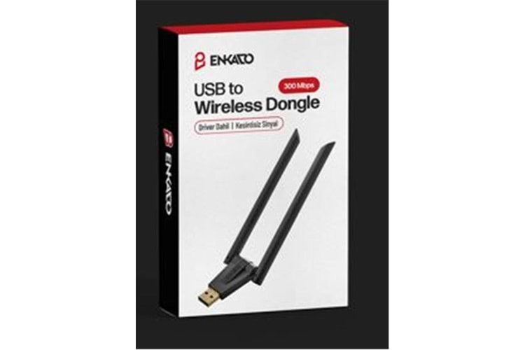 ENKADO EKD-UW91 USB TO 300 MBS ÇİFT ANTENLİ WIRELESS DONGLE