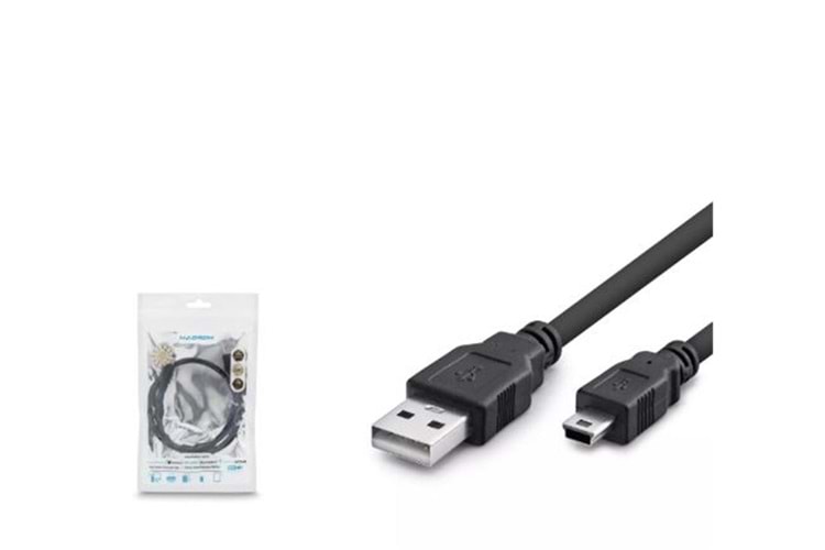 Hadron Hdx7524 Usb Mini V3-5Pin To Usb Kablo 50Cm Siyah