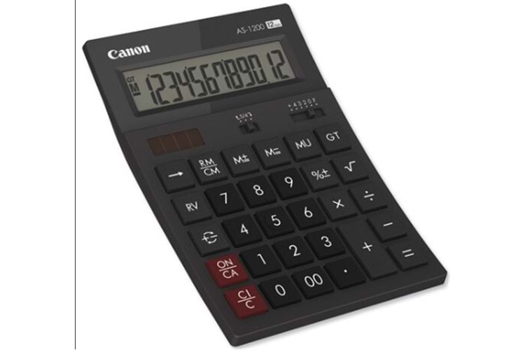 Canon AS-1200 HB 12 Hane Siyah Masa Üstü Hesap Makinesi