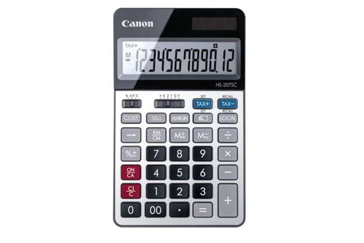 Canon HS-20 TSC 12 Hane Metal Kasa Masa Üstü Hesap Makinesi