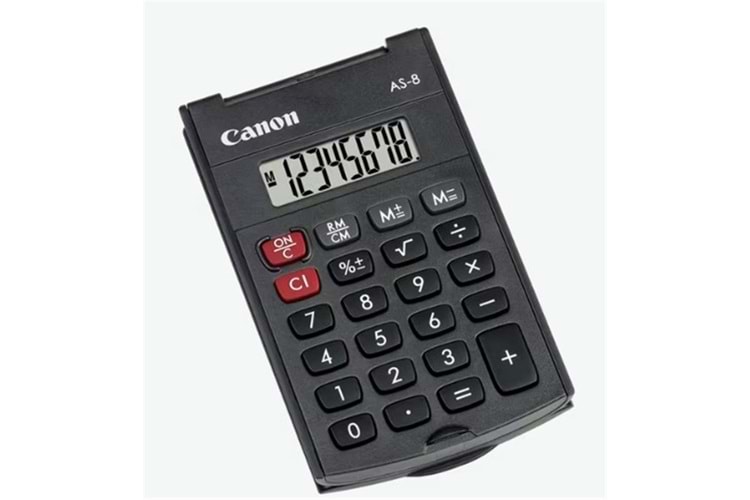Canon AS-8 8 Hane Cep Tipi Kapaklı Hesap Makinesi