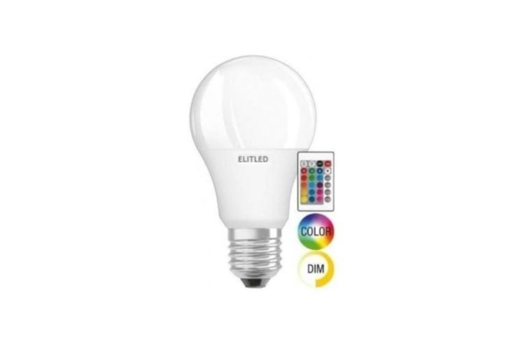 ELİTLED 9W RGB KUMANDALI LED AMPUL 