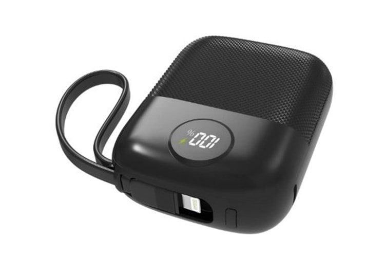 S-link MP110 10000mAh PD22.5W Type-C+Lightning Kablolu Siyah Pil Şarj Cihazı Powerbank