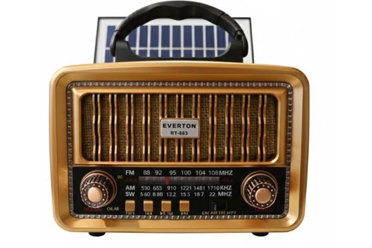 Everton RT-683 Bluetooth Usb-Micro Sd Nostaljik Radyo