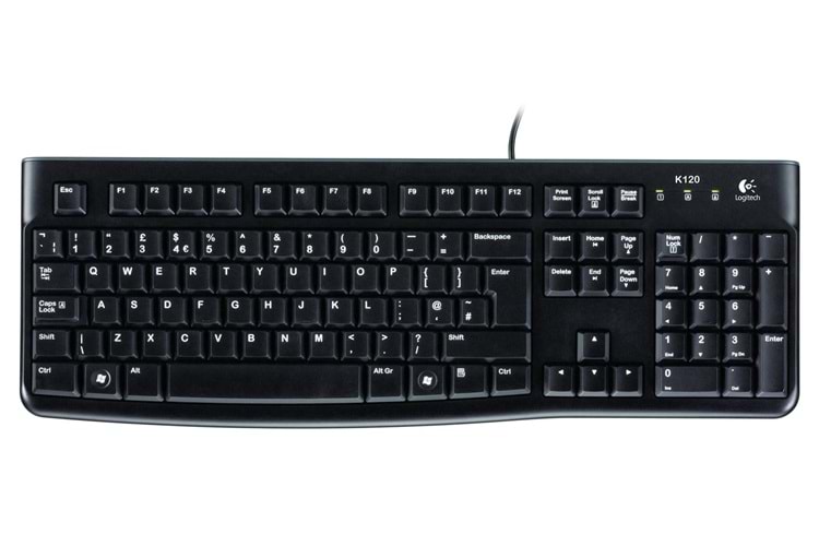 Logitech 920-002508 K120 İngilizce Usb Kablolu Siyah Klavye